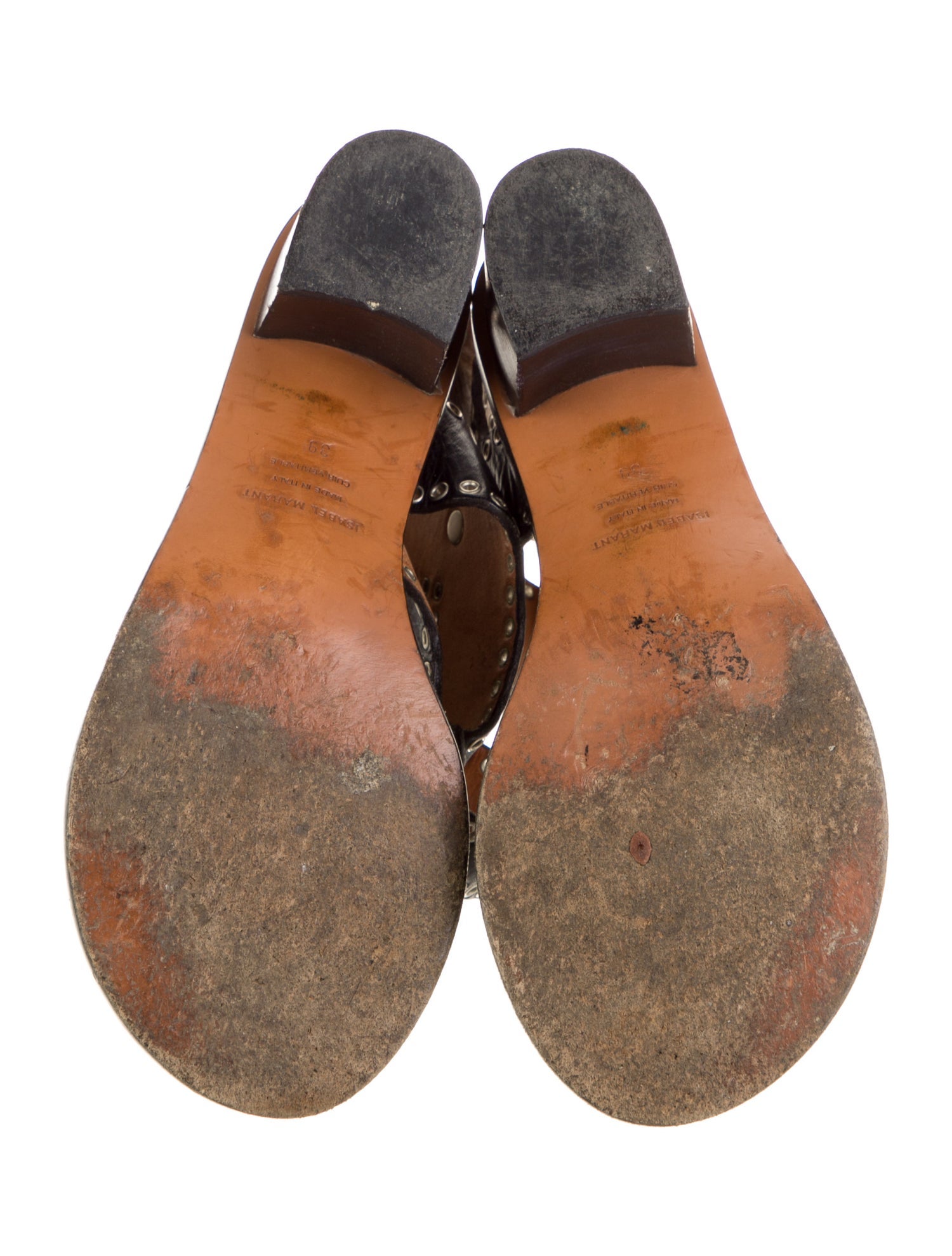 Isabel Marant Leather Studded Accents Sandals